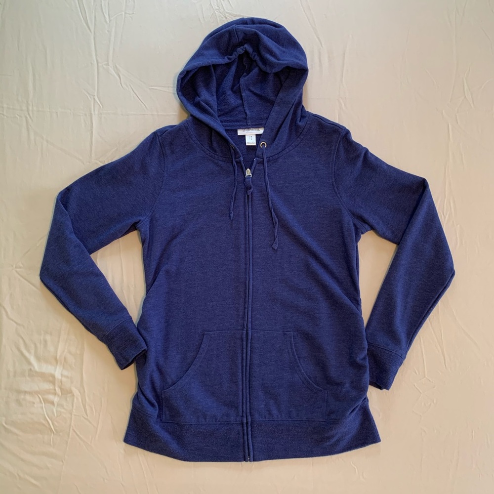 Motherhood Maternity Hoodie Zip-Front Sweatshirt M